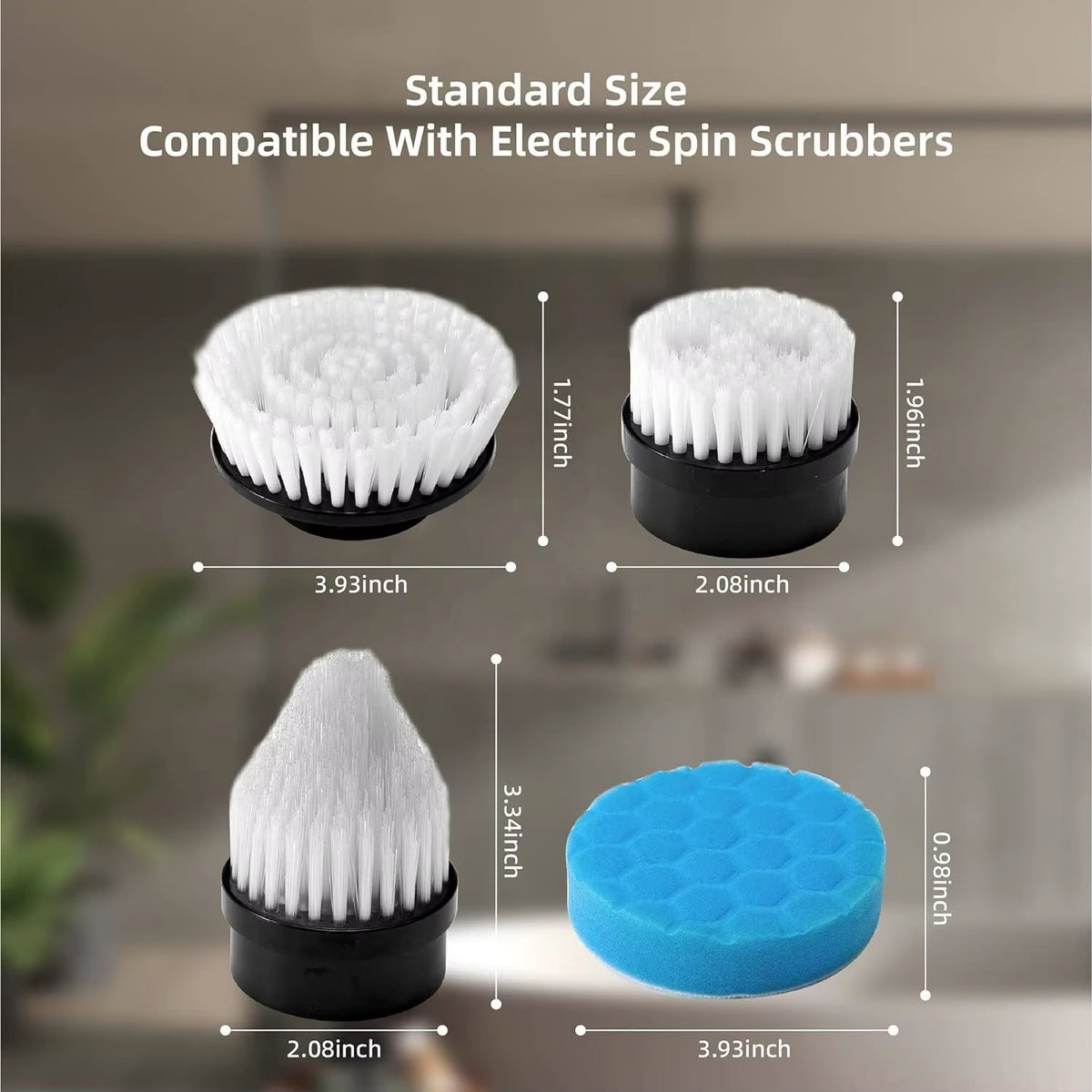 Electric Spin Scrubber 7 Pack Brush Heads for Electric Shower Scrubber for Cleaning Suitable for Electric Cleaning Brush