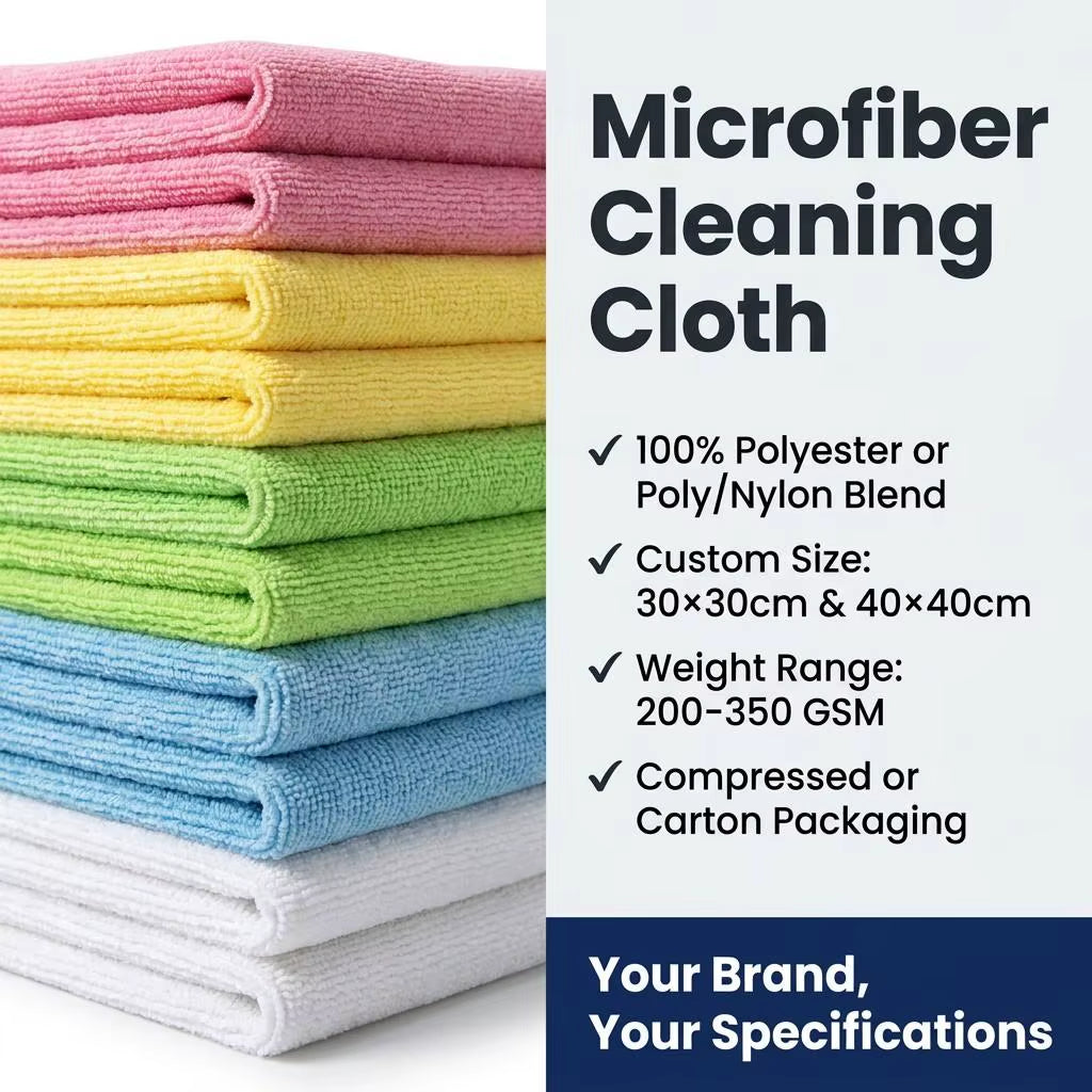 Toalla Microfibra 30X30 40X40Cm 300Gsm Super Absorbent Microfiber Cleaning Cloth for Chile Mexico Market