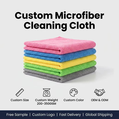 Toalla Microfibra 30X30 40X40Cm 300Gsm Super Absorbent Microfiber Cleaning Cloth for Chile Mexico Market