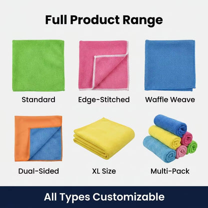 Toalla Microfibra 30X30 40X40Cm 300Gsm Super Absorbent Microfiber Cleaning Cloth for Chile Mexico Market
